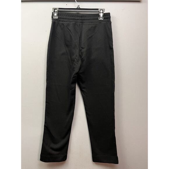 KI Pro Sweatpants Womens Small Black Silver stripe Pockets Knit‎ - Picture 2 of 8